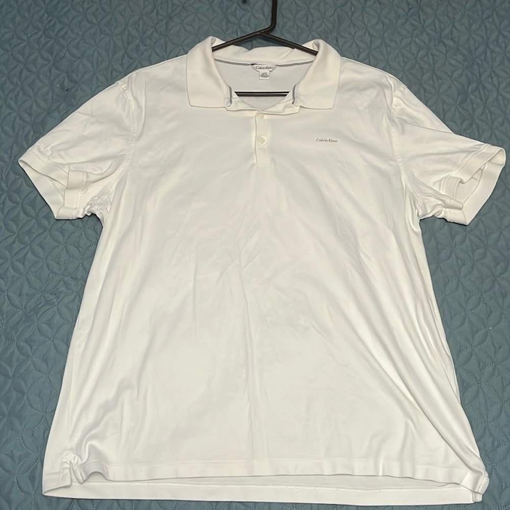 White calvin klein  polo shirts